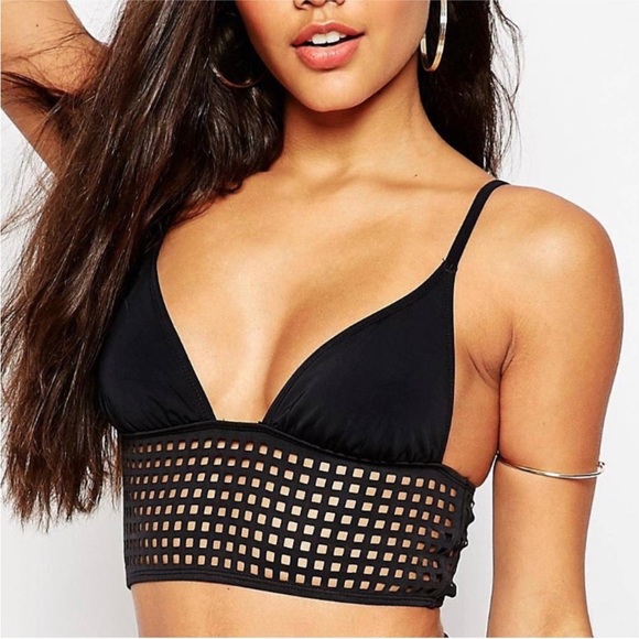 ASOS‎ Square Cut Out Bikini Top Sz. 6 - Picture 6 of 7